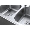 Gourmetier GKTD33227 Drop-in Double Bowl Kitchen Sink, Brushed GKTD33227